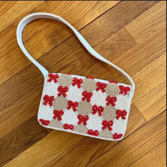 New Anthropologie The Fiona Beaded Bag: Winter Icon Edition One Size - Picture 5 of 5